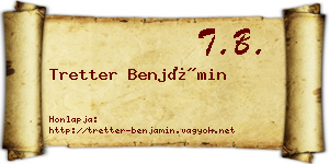 Tretter Benjámin névjegykártya
